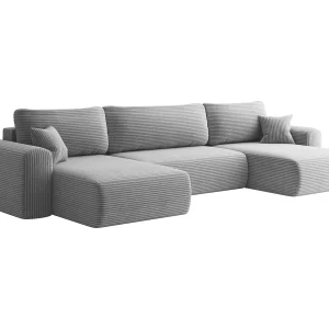 CAPRI U hoekbank met slaapfunctie, voor de woonkamer, lichtgrijs CAPRI U hoekbank met slaapfunctie, voor de woonkamer, lichtgrijs
