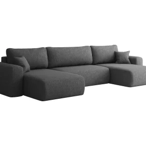 CAPRI U hoekbank, met slaapfunctie, voor de woonkamer, donkergrijs CAPRI U hoekbank, met slaapfunctie, voor de woonkamer, donkergrijs