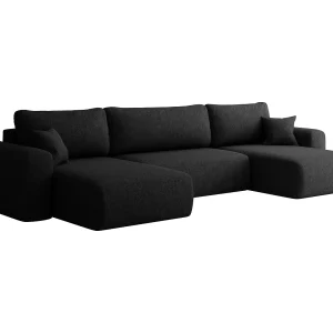 CAPRI U hoekbank, met slaapfunctie, voor de woonkamer, zwart CAPRI U hoekbank, met slaapfunctie, voor de woonkamer, zwart