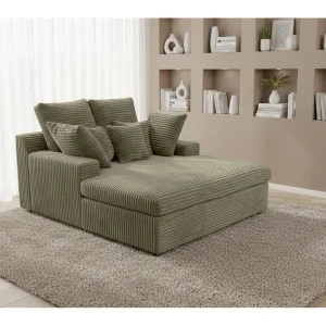 Chaise longue Lazy One Tilia 37 olijfgroen