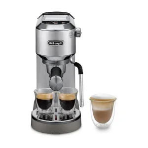 Delonghi EC890.M DedicaDuo Espressomachine Zilverkleurig Delonghi EC890.M DedicaDuo Espressomachine Zilverkleurig