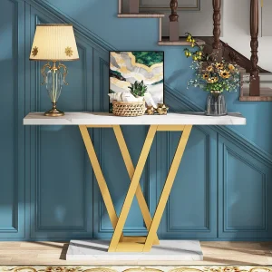 Consoletafel, industriële hal-entree consoletafel, 110 cm entreetafels smalle banktafel Consoletafel, industriële hal-entree consoletafel, 110 cm entreetafels smalle banktafel