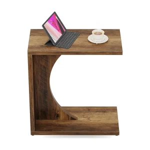 C-vormige bijzettafel voor naast de bank, klein nachtkastje voor naast de bank, nachtkastje voor de woonkamer of slaapkamer C-vormige bijzettafel voor naast de bank, klein nachtkastje voor naast de bank, nachtkastje voor de woonkamer of slaapkamer