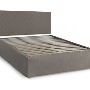 Italia Bed Clementina Tweepersoonsbed, Grijs Taupe, Afneembaar, Matrasmaat 160×190 cm, Gevuld, Made in Italy