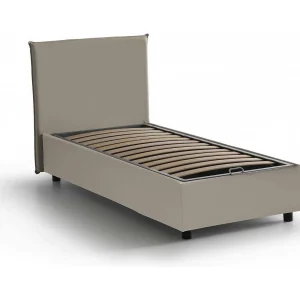 Talamo Italia Eenpersoonsbed Brigida Grijs Taupe met Opbergruimte, Matrasmaat 80×190 cm, Gevoerd Made in Italy Talamo Italia Eenpersoonsbed Brigida Grijs Taupe met Opbergruimte, Matrasmaat 80×190 cm, Gevoerd Made in Italy