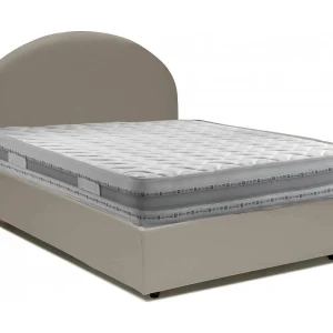 Talamo Italia Half Size Bed Duifgrijs Taupe Met Matras, Afneembaar, Opbergruimte Made in Italy