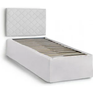 Dbertin eenpersoonsbed, eco-lederen hoofdbordset met orthopedische bodem en volant, 100% Made in Italy, geschikt voor een eenpersoonsbed, voor matras 80×190 cm, Wit Dbertin eenpersoonsbed, eco-lederen hoofdbordset met orthopedische bodem en volant, 100% Made in Italy, geschikt voor een eenpersoonsbed, voor matras 80×190 cm, Wit
