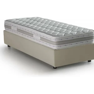 Dmorier eenpersoonsbed, Opbergbed met stoffen bekleding, 100% Made in Italy, Opening aan de voorzijde, inclusief matras van 90×200 cm, Beige Dmorier eenpersoonsbed, Opbergbed met stoffen bekleding, 100% Made in Italy, Opening aan de voorzijde, inclusief matras van 90×200 cm, Beige