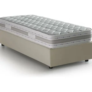 Dmaiell eenpersoonsbed, Opbergbed met stoffen bekleding, 100% Made in Italy, Opening aan de voorzijde, inclusief matras van 80×200 cm, Beige Dmaiell eenpersoonsbed, Opbergbed met stoffen bekleding, 100% Made in Italy, Opening aan de voorzijde, inclusief matras van 80×200 cm, Beige