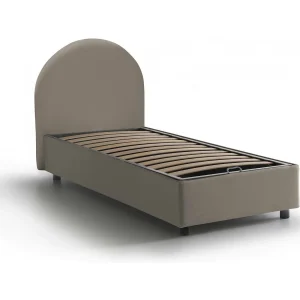 Dduart eenpersoonsbed, Opbergbed met eco-lederen bekleding, 100% Made in Italy, Opening aan de voorkant, geschikt voor matras 80×190 cm, Taupe Dduart eenpersoonsbed, Opbergbed met eco-lederen bekleding, 100% Made in Italy, Opening aan de voorkant, geschikt voor matras 80×190 cm, Taupe