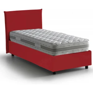 Talamo Italia Eenpersoonsbed Claire Rood Matras Inbegrepen Afneembaar, Opslag Made in Italy Talamo Italia Eenpersoonsbed Claire Rood Matras Inbegrepen Afneembaar, Opslag Made in Italy