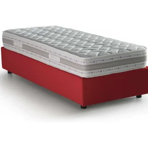 Dmaiell eenpersoonsbed, Opbergbed met stoffen bekleding, 100% Made in Italy, Opening aan de voorkant, inclusief matras van 80×200 cm, Rood Dmaiell eenpersoonsbed, Opbergbed met stoffen bekleding, 100% Made in Italy, Opening aan de voorkant, inclusief matras van 80×200 cm, Rood