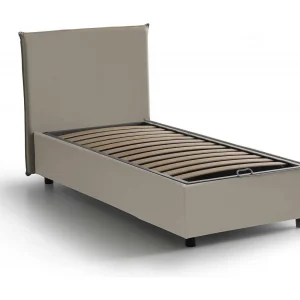 Talamo Italia Eenpersoonsbed Christine Grijs Taupe Opslag Matrasmaat 90×200 cm, Gestoffeerd Made in Italy Talamo Italia Eenpersoonsbed Christine Grijs Taupe Opslag Matrasmaat 90×200 cm, Gestoffeerd Made in Italy