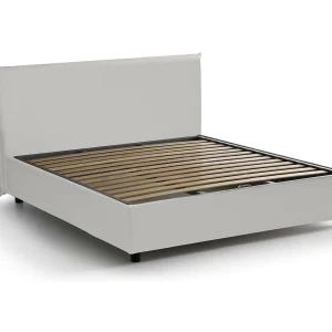 Damia tweepersoonsbed, Opbergbed met eco-lederen bekleding, 100% Made in Italy, Opening aan de voorkant, geschikt voor matras van 160×200 cm, Wit Damia tweepersoonsbed, Opbergbed met eco-lederen bekleding, 100% Made in Italy, Opening aan de voorkant, geschikt voor matras van 160×200 cm, Wit