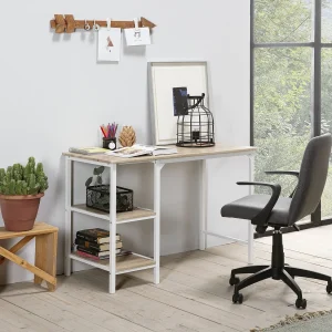 Bureau Colón Wit, Computerbureau, 2 planken Bureau Colón Wit, Computerbureau, 2 planken