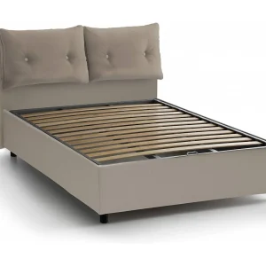 Dlanz tweepersoonsbed, opbergbed met eco-lederen bekleding, 100% Made in Italy, opening aan de voorkant, geschikt voor matras 120×190 cm, duifgrijs Dlanz tweepersoonsbed, opbergbed met eco-lederen bekleding, 100% Made in Italy, opening aan de voorkant, geschikt voor matras 120×190 cm, duifgrijs