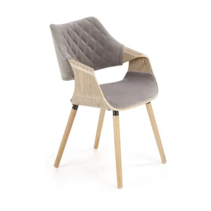 Chaise en bois/tissu 56×77 cm