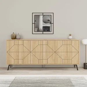 Buffet met 6 versierde deuren L184 cm – Dune Buffet met 6 versierde deuren L184 cm – Dune