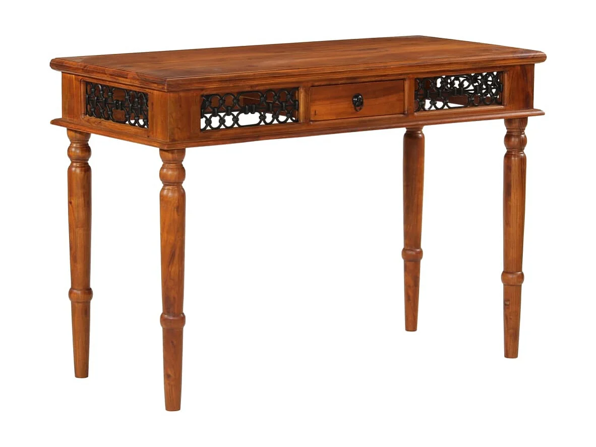 Bureau met lade 110x50x76 cm massief acaciahout