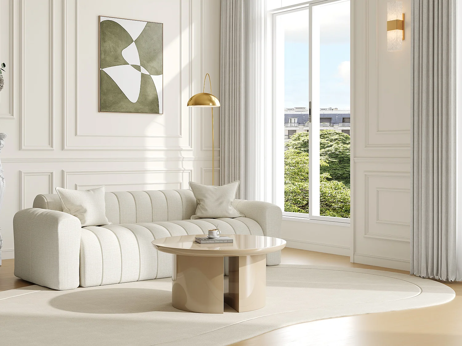 MDF salontafel - Beige gelakt - DERLALI