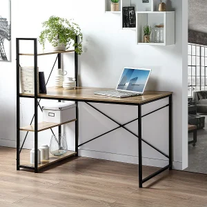 Bureau B120cm met 4 planken industriële stijl Bureau B120cm met 4 planken industriële stijl