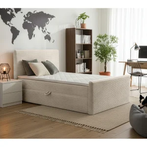 Continentaal bed Trento 180 met opbergruimte, stof Velo beige (30) Continentaal bed Trento 180 met opbergruimte, stof Velo beige (30)