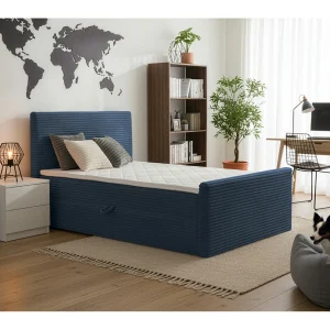 Continentaal bed Trento 160 met opbergruimte, stof Velo marineblauw (88) Continentaal bed Trento 160 met opbergruimte, stof Velo marineblauw (88)