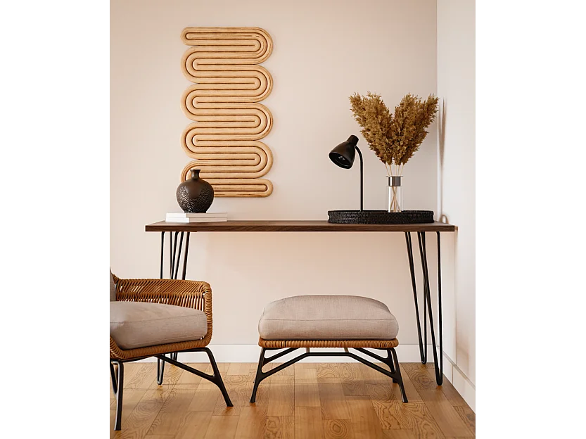 Bureau VOSS 138 x 68 cm voor kantoor, studeerkamer, atelier Chocolade-eiken