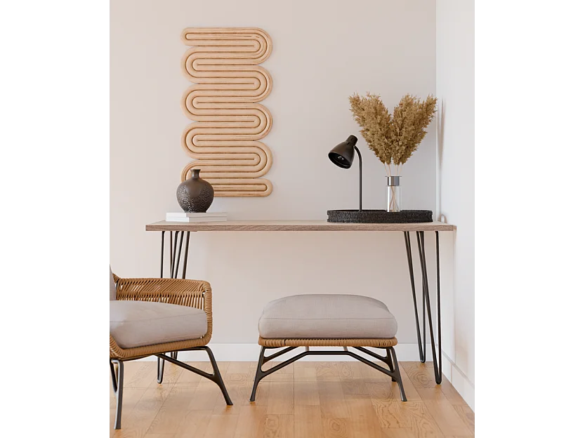 Bureau VOSS 138 x 68 cm voor kantoor, studeerkamer, atelier Eiken Sonoma