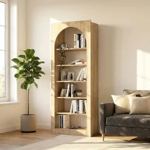 Boekenkast met 6 vakken – Licht natuurlijk – CYMORA Boekenkast met 6 vakken – Licht natuurlijk – CYMORA