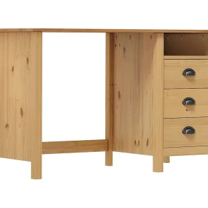 Bureau Hill 3 lades 120x50x74 cm massief grenenhout