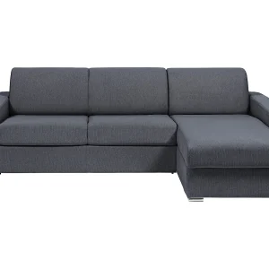 hoekslaapbank met snel uitklapmechanisme in antracietgrijze stof latten 160 cm – 14 cm – CALITO hoekslaapbank met snel uitklapmechanisme in antracietgrijze stof latten 160 cm – 14 cm – CALITO