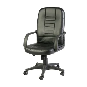 Dmelar bureaustoel, Executive fauteuil met armleuningen, Ergonomische bureaustoel, Zwart, 56x59h104/114 cm Dmelar bureaustoel, Executive fauteuil met armleuningen, Ergonomische bureaustoel, Zwart, 56x59h104/114 cm