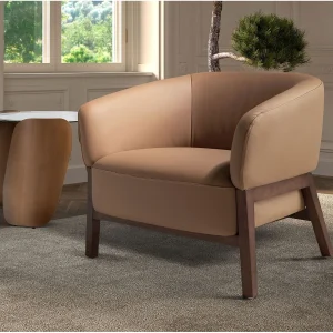 Bruine leren fauteuil 5189 ANGEL CERDA