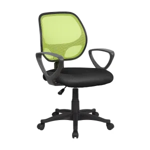 Ddjidj bureaustoel, Mesh bureaustoel met armleuningen, Ergonomische bureaustoel, 56x57h88/100 cm, Zwart en Groen Ddjidj bureaustoel, Mesh bureaustoel met armleuningen, Ergonomische bureaustoel, 56x57h88/100 cm, Zwart en Groen
