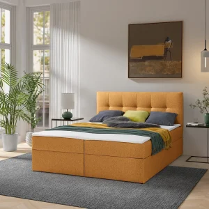 Boxspring toronto – 180×200 cm honing herbi 80 – geweven tweepersoons