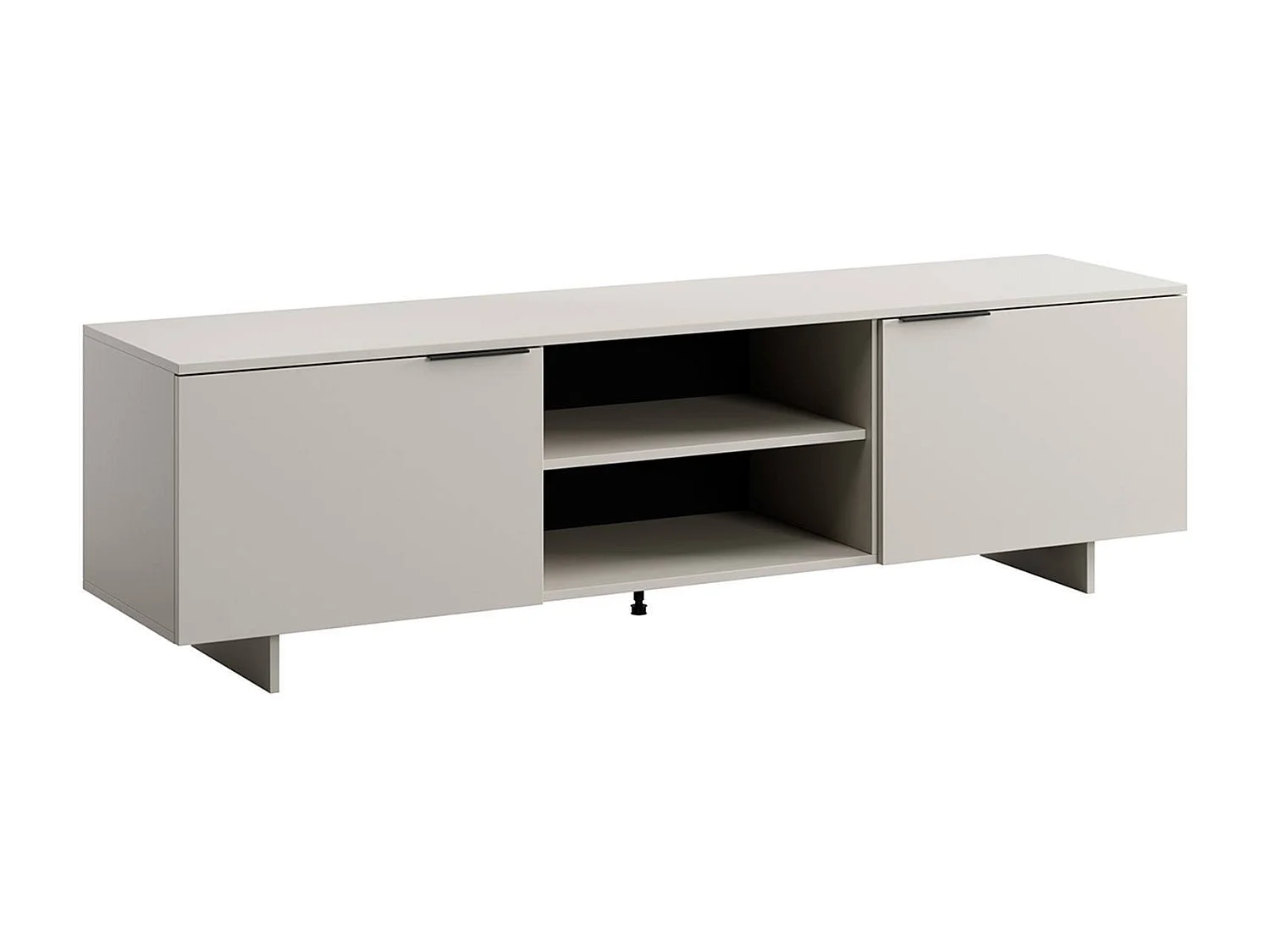 Buonn tv-meubel, 2 planken, 180x42x55h cm beige, 2 deuren, 4 vakken