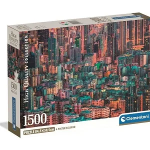 Clementoni Puzzel Hong-Kong La Ruche 1500 stukjes, horizontaal formaat, meerkleurig, voor volwassenen Clementoni Puzzel Hong-Kong La Ruche 1500 stukjes, horizontaal formaat, meerkleurig, voor volwassenen
