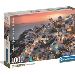 Clementoni Puzzel 1000 stukjes Schaduwen van Santorini – Multicolor, 70×50 cm, horizontaal formaat, voor volwassenen Clementoni Puzzel 1000 stukjes Schaduwen van Santorini – Multicolor, 70×50 cm, horizontaal formaat, voor volwassenen