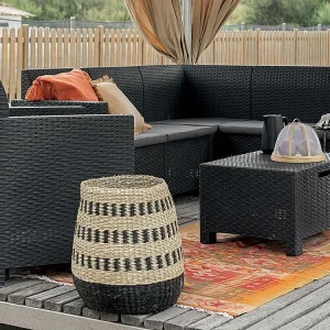 Dcorre outdoor loungeset, Tuinset met kussens, Rotan effect loungeset voor binnen en buiten, 100% Made in Italy, Antraciet Dcorre outdoor loungeset, Tuinset met kussens, Rotan effect loungeset voor binnen en buiten, 100% Made in Italy, Antraciet