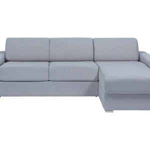 Omkeerbare hoekslaapbank in grijze stof – 140 cm – 22 cm – CALITO