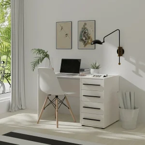 Bureau Modena 120 cm – Mat Wit (4 lades) Bureau Modena 120 cm – Mat Wit (4 lades)