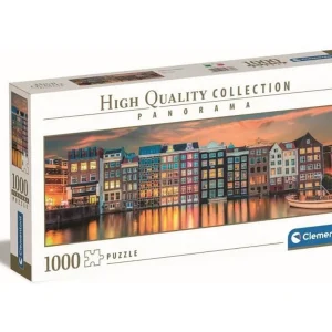 Clementoni Panorama Puzzel Amsterdam 1000 stukjes, 98×33 cm, horizontaal, meerkleurig voor volwassenen Clementoni Panorama Puzzel Amsterdam 1000 stukjes, 98×33 cm, horizontaal, meerkleurig voor volwassenen