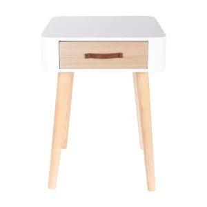 Wit Nachtkastje met 1 Lade in Moderne Scandinavische Stijl