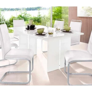 Ddesogu vaste tafel, Rechthoekige designtafel, Keukentafel, 100% Made in Italy, 160x90h75 cm, Glanzend wit Ddesogu vaste tafel, Rechthoekige designtafel, Keukentafel, 100% Made in Italy, 160x90h75 cm, Glanzend wit