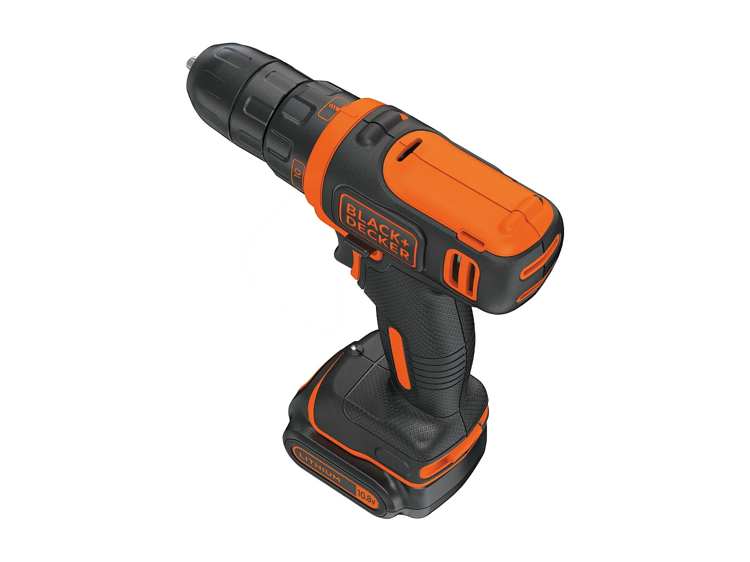 Draadloze Boormachine Black & Decker BDCDD12-QW 10,8V Li-Ion 1,5Ah Snelspanboorhouder Zwart/Oranje