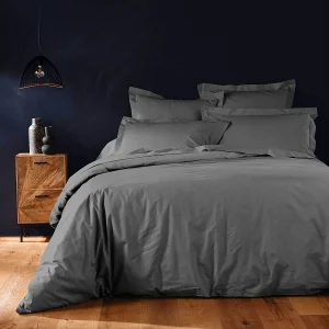 Dekbedovertrek "Lina" 220x240cm Antraciet 100% Katoen – Comfortabel & Gecertificeerd Oeko-Tex