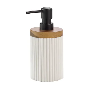 Design Zeepdispenser Acacia Wit 17cm Modern Design Zeepdispenser Acacia Wit 17cm Modern