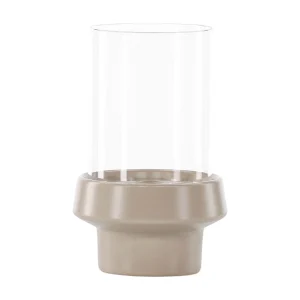Davida waxinelichthouder beige.