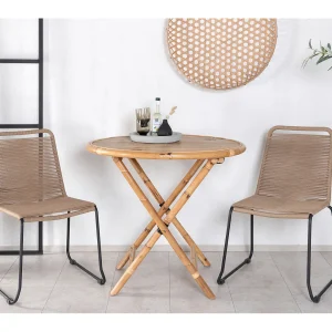 Cane salontafel tuin Ø90cm natuur. Cane salontafel tuin Ø90cm natuur.